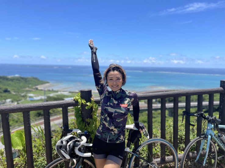 A photo of Maki during Okinawa Cycling Tour