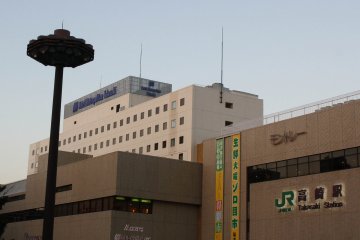 View the hotel from Takasaki station's east exit