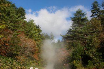 See steam jetting to the sky
