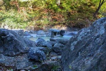 Many shrines dot the place. Throw a 1 yen coin and witness it completely corrode away in 10 days from the acidic waters