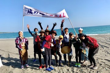 Participants in the yearly Tosa Shio no Michi walk
