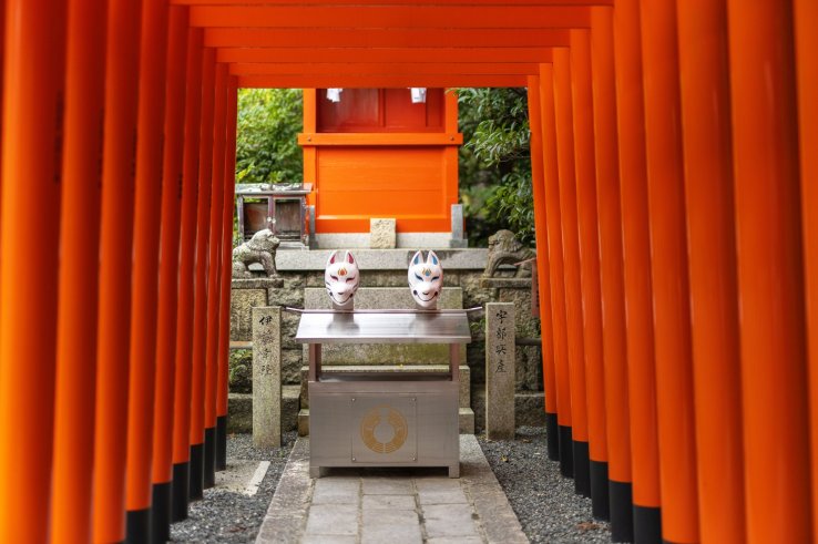 紅色鳥居的隧道