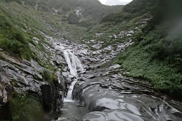 Looking back up the valley