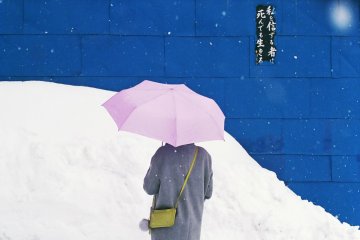 Winter fashion, Otaru, Japan