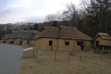 Traditional dwellings at Upopoy