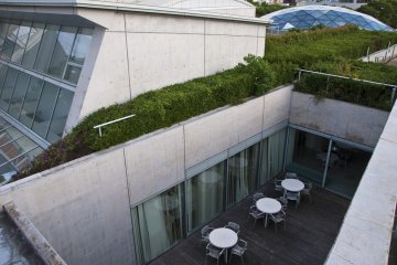 Outdoor terrace at the Nagasaki Atomic Bomb Museum