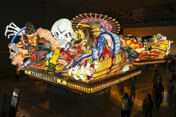 A colorful float on display at Aomori's Nebuta Museum WA RASSE