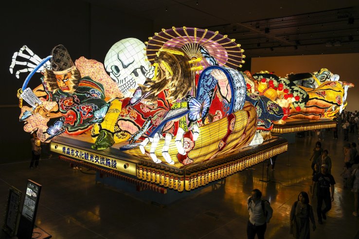 A colorful float on display at Aomori's Nebuta Museum WA RASSE