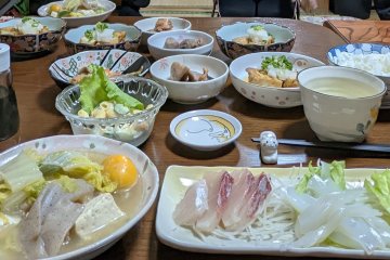 Fresh and locally sourced food at our homestay