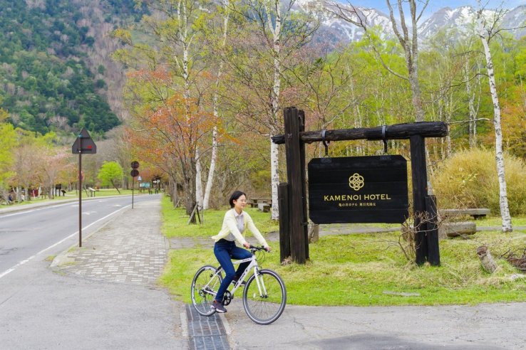 Rental bicycle at Kamenoi Hotel Oku-Nikko Yumoto　