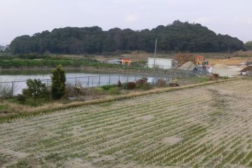 Emperor Keiko Imperial tomb in the distance