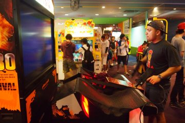 Try everything! At night time, it isn't crowded so you can even try double shooting, rambo-style.