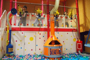 In the day, the kids' corner is not permitted to adults, but at night, adults can have their fair share of colourful entertainment!