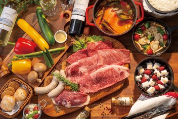 Selection of grill dishes available