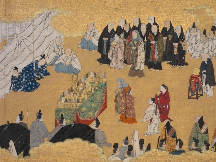 &ldquo;Leaves of Wild Ginger&rdquo; (Aoi), from the Phantom Genji Scrolls (Maboroshi no Genji monogatari emaki) [Handscroll]. (Edo period). Metropolitan Museum of Art, New York, NY, United States. https://www.metmuseum.org/art/collection/search/44958