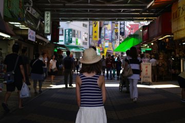 Streets in Tokyo during summer