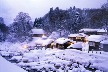 Nyuto Onsen Village and Its Seven Springs in Akita’s Mountains