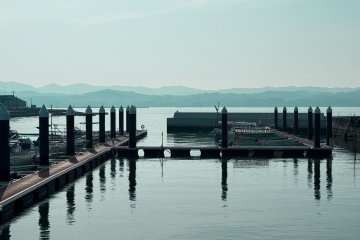 Views from the ryokan include the Inland Sea