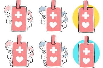 An illustration of the Japanese help mark tag