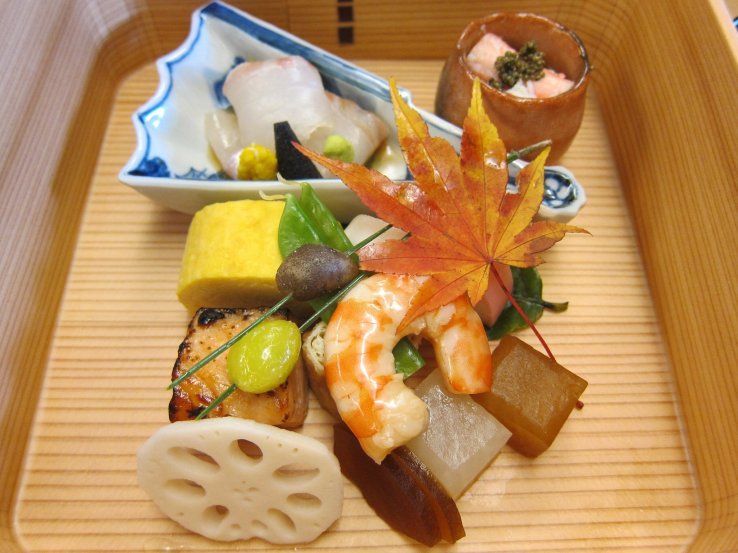 The presentation of kaiseki cuisine is almost too aesthetically pleasing to eat!