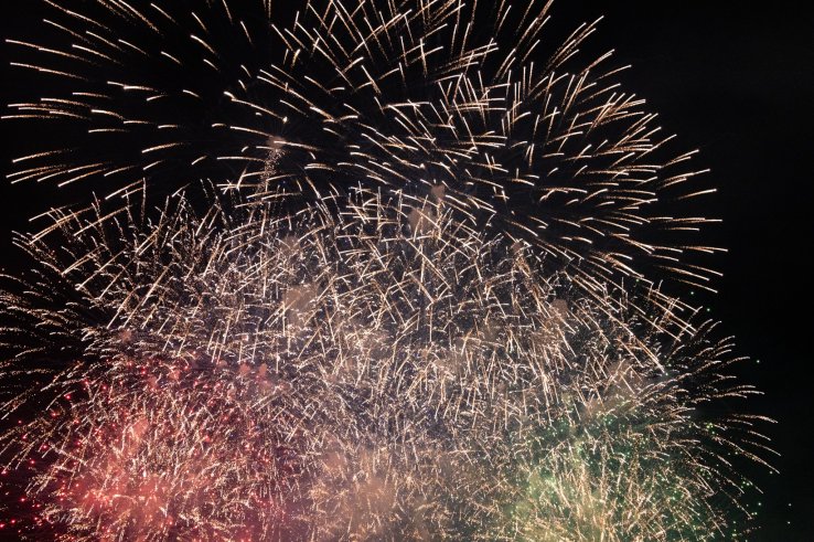 Amazing fireworks captured from the media/press area.