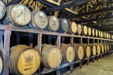 Whisky barrels at Mars Tsunuki Distillery