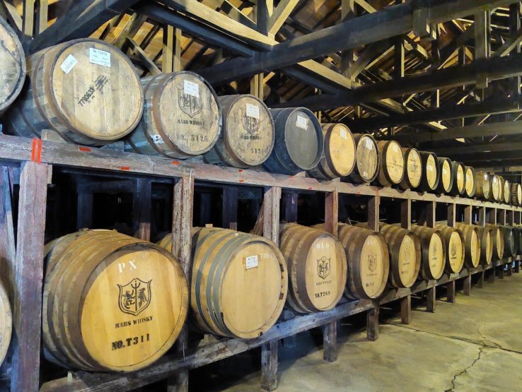Whisky barrels at Mars Tsunuki Distillery