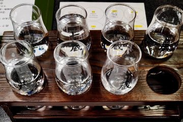 Shochu tasting at Matsuya Ryokan