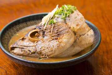 Katsuo bonito head in dashi