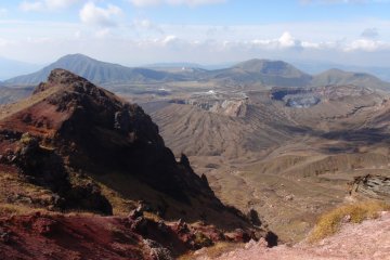 Approaching the crater