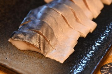 Shime saba marinated mackerel