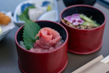 Fresh fish served at Ishinomaki Genki Ichiba