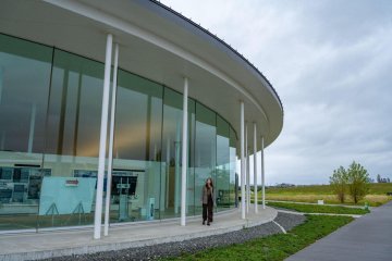 The true scale of the 2011 tsunami, reaching the roof of MIYAGI 3.11 TSUNAMI DISASTER Memorial Museum