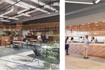 Examples of the food hall at Tokyo Dream Park