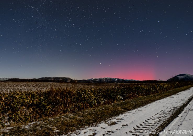 Low-latitude Aurora Borealis in Hokkaido