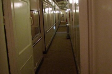 Below deck, take a look at rooms where staff stayed.