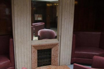 Luxury lounge area for First Class passengers.