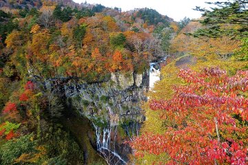 Numerous small falls near the main falls