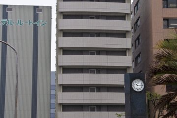 View of the hotel from Saga station