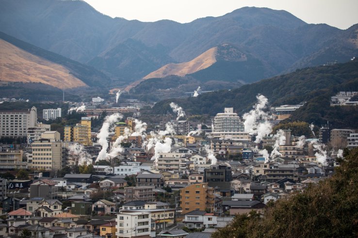 Beppu’s cityscape