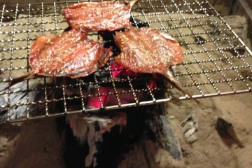 Grilled marinated sweet soy butterflied fish