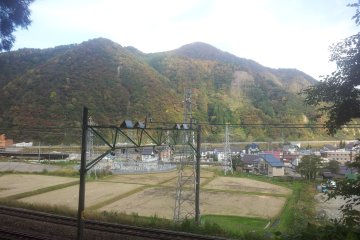 The view down into Yuzawa