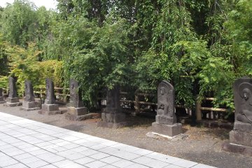 A row of statues stands in welcome