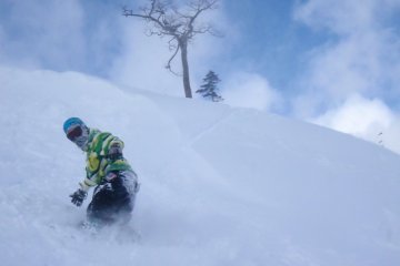 Blue skies and fresh snow