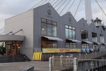 A-Factory is on the waterfront by the impressive bay bridge