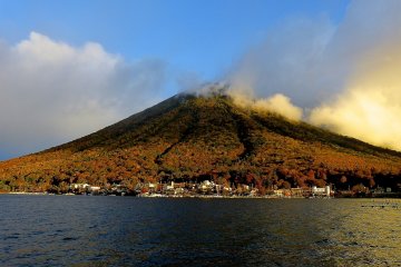 Mt. Nantai-san over the lake