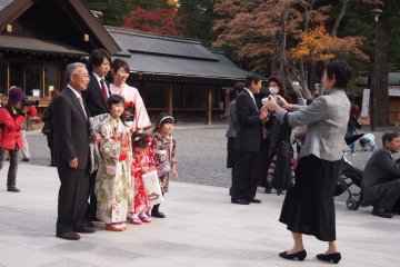 It was heartwarming to see families taking group photos on this special occasion.