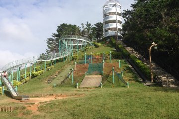 The roller slide at Tobaru Park is something to behold - so big, so long, and so high