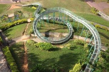 The slide as viewed from the top of the observation tower