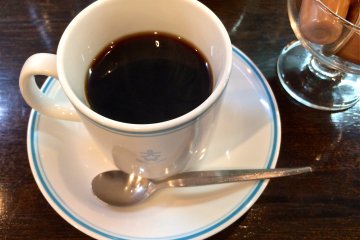 Fresh brewed Key Coffee is a delight (included with entree)